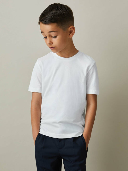Reiss 3-9 yrs Three Pack Of Crew Neck T-Shirts in White