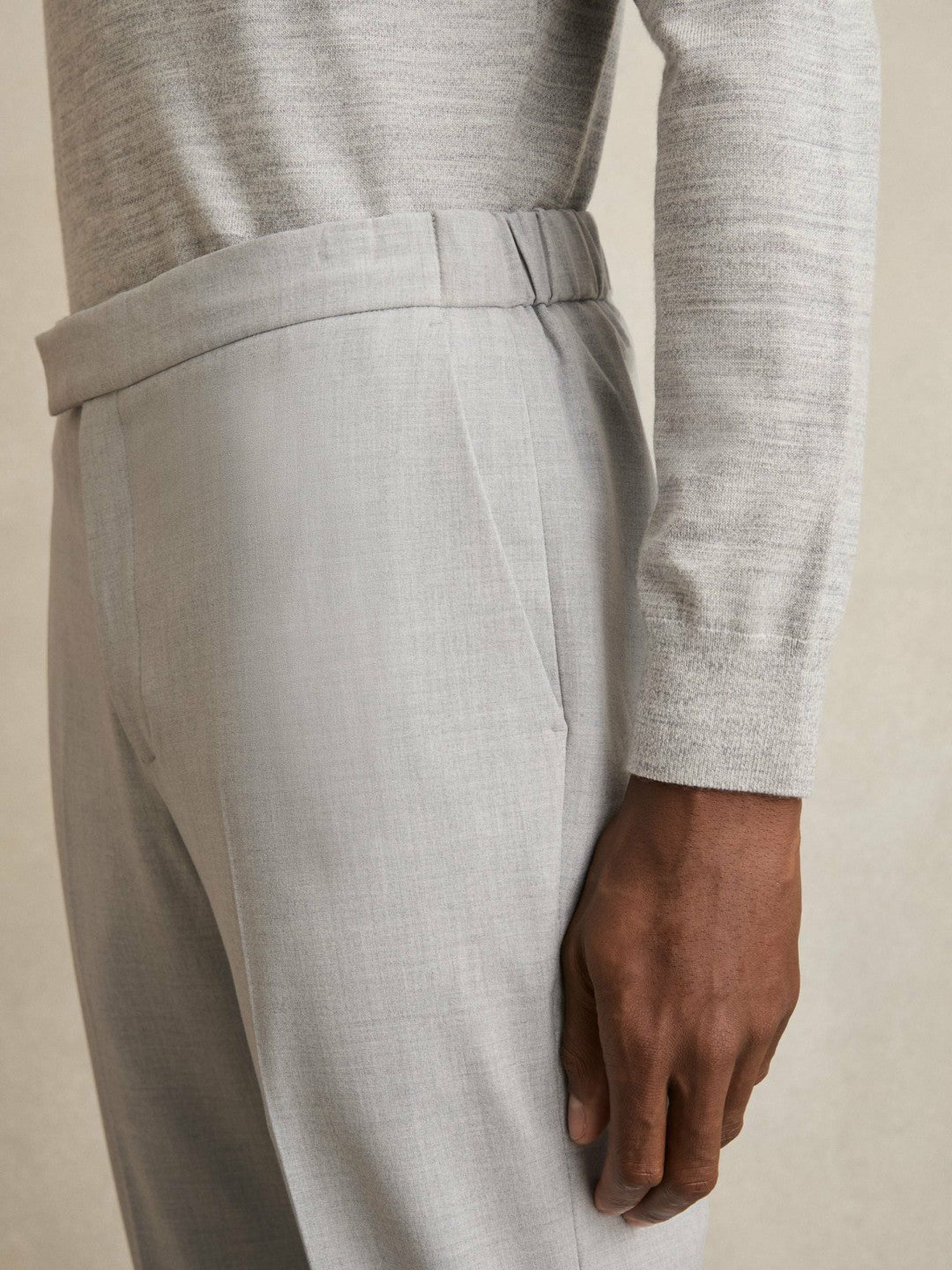 Reiss Offer - Slim-Fit Drawstring Trousers in Grey