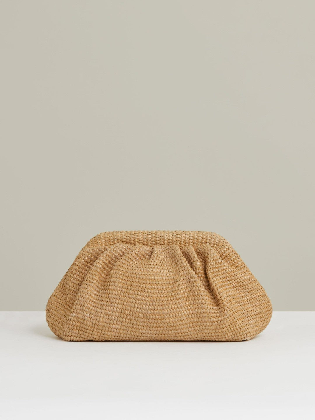 Reiss Popular Choice - Raffia Clutch Bag in Natural