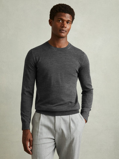 Reiss Offer - Pack of Two Merino Wool Jumpers in Derby Grey Marl