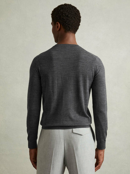 Reiss Offer - Pack of Two Merino Wool Jumpers in Derby Grey Marl