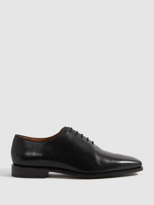 Reiss Value - Leather Lace-Up Shoes in Black