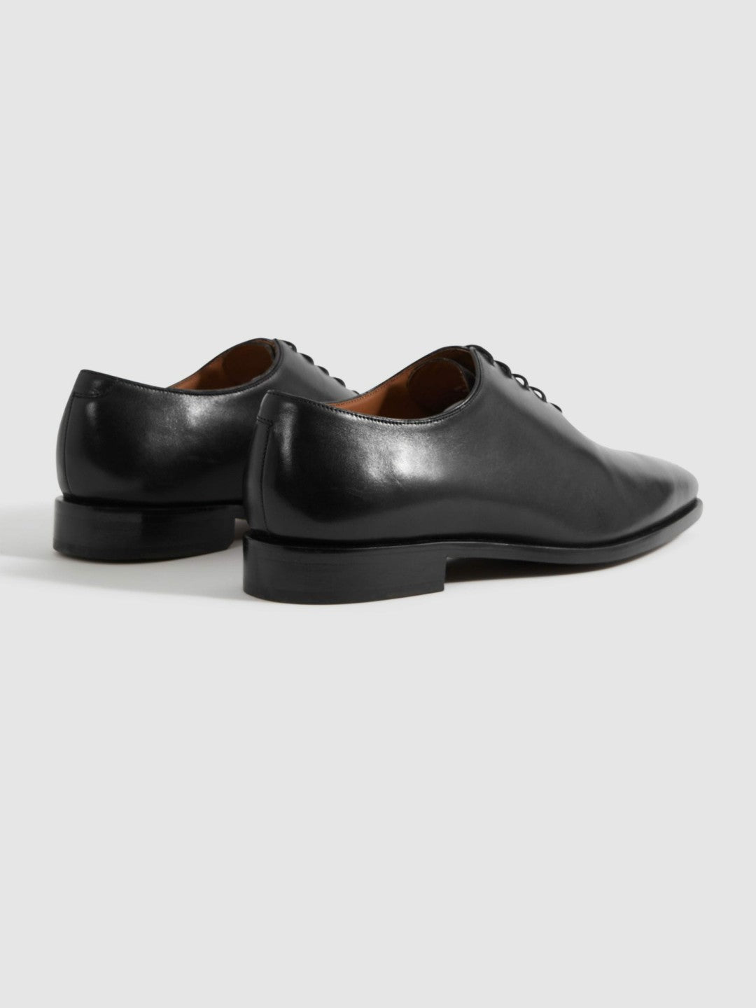 Reiss Value - Leather Lace-Up Shoes in Black