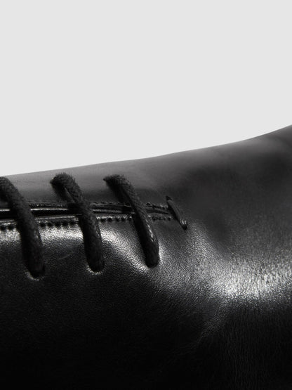Reiss Value - Leather Lace-Up Shoes in Black