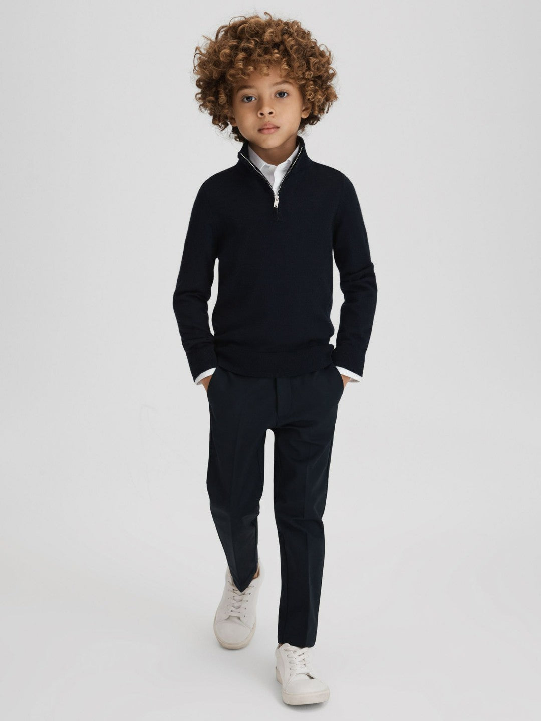 Reiss Value - 3-9 yrs Slim Fit Cotton Shirt in White