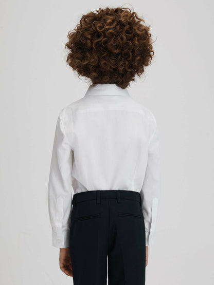 Reiss Value - 3-9 yrs Slim Fit Cotton Shirt in White