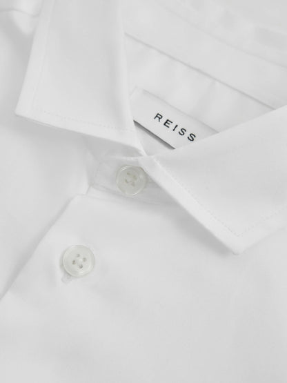 Reiss Value - 3-9 yrs Slim Fit Cotton Shirt in White