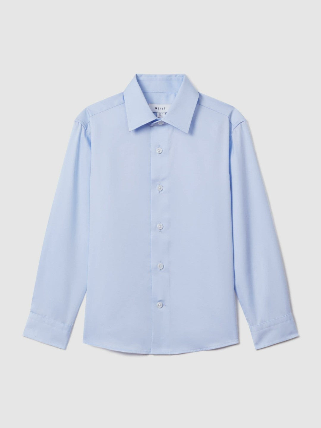 Reiss Sale - 3-9 yrs Slim Fit Cotton Shirt in Soft Blue