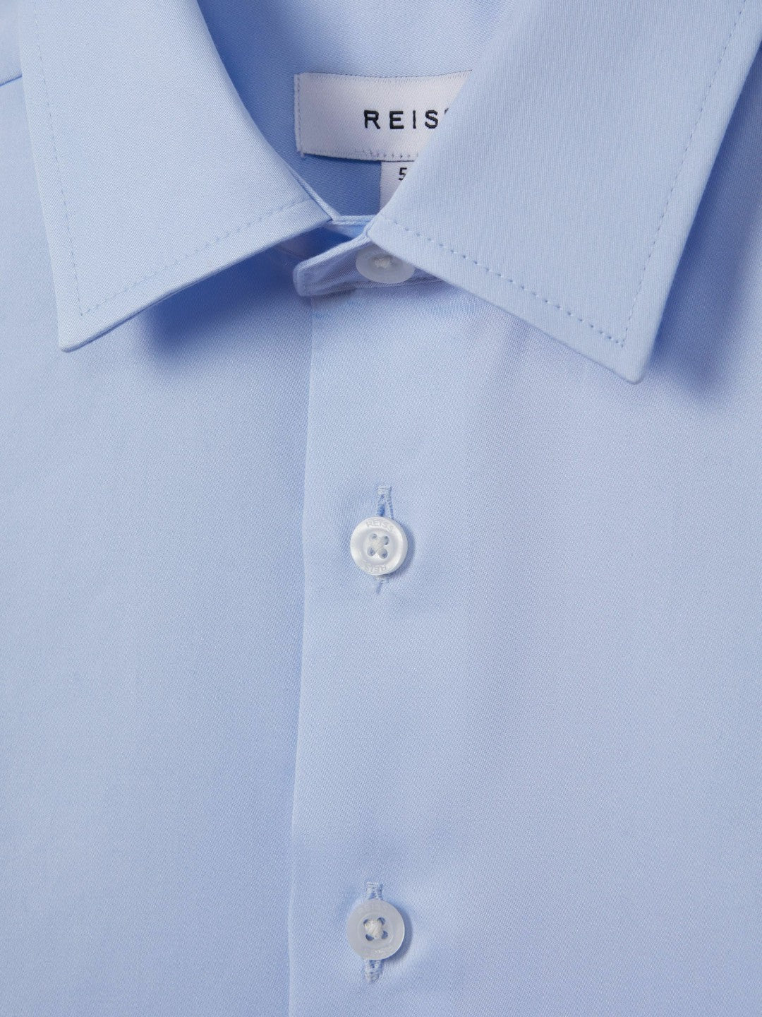 Reiss Sale - 3-9 yrs Slim Fit Cotton Shirt in Soft Blue