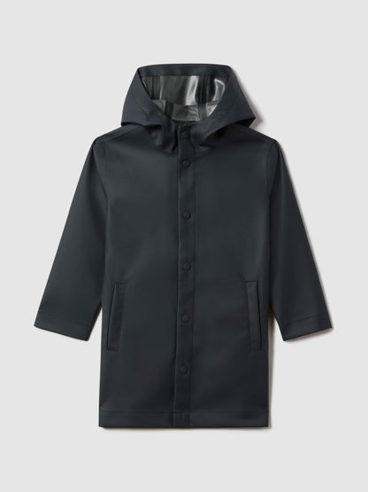 Reiss 3-9 yrs Water Repellent Hooded Coat in Navy