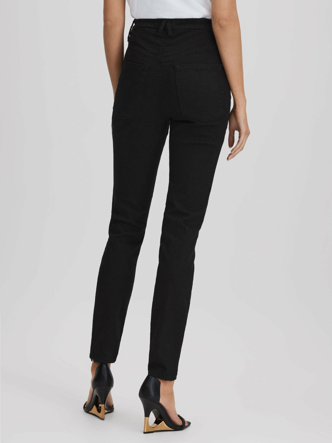 Reiss Best Seller - Good American Ultra High Skinny Jeans in Black