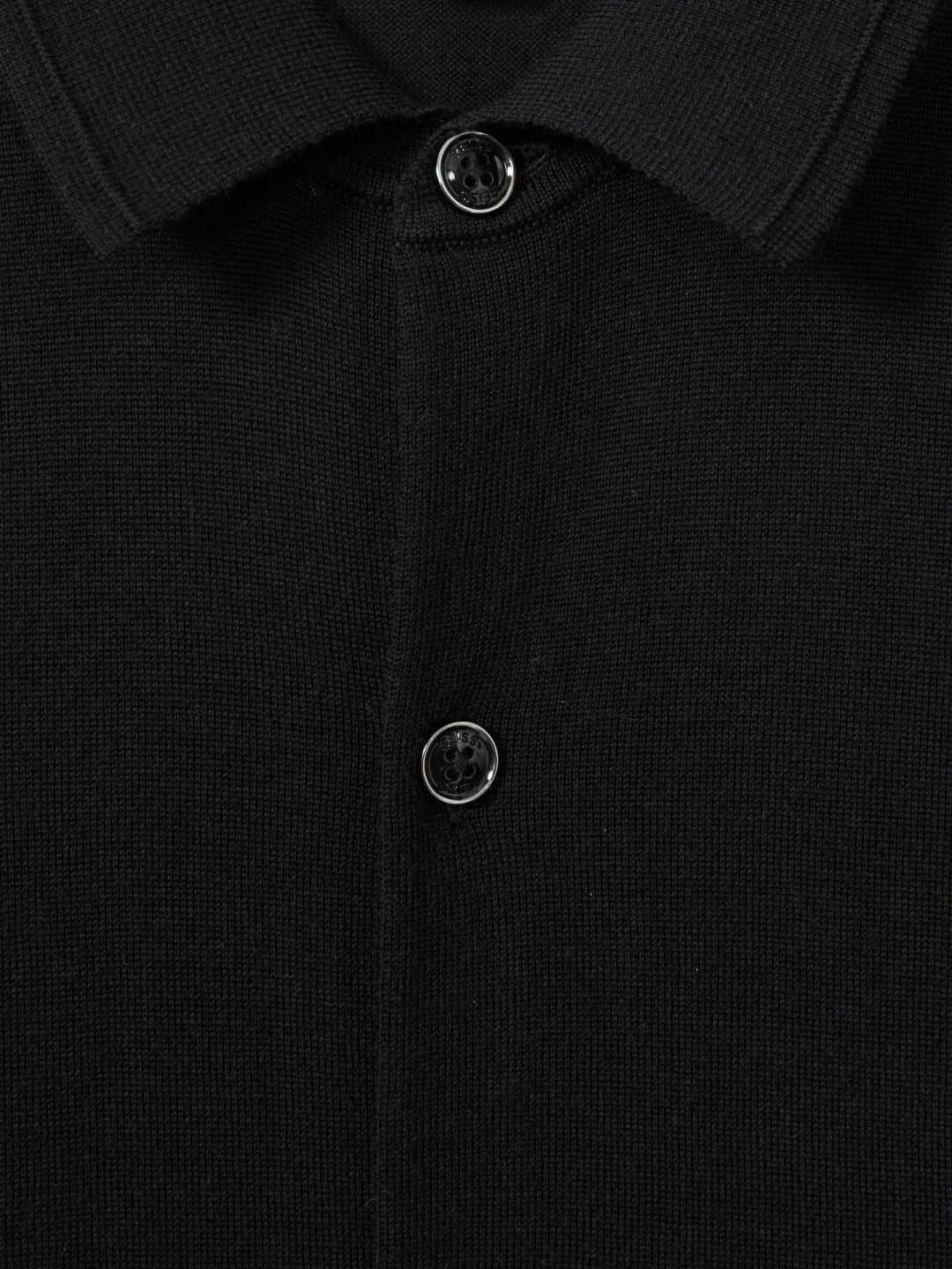 Reiss Savings - Merino Wool Button-Through Cardigan in Black