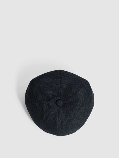 Reiss Savings - Wool Blend Baker Boy Cap in Navy