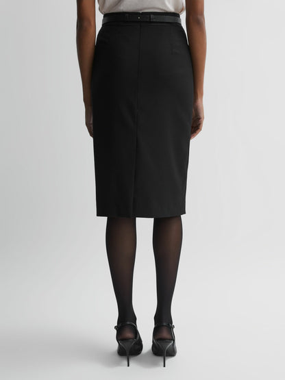 Reiss Tailored Pencil Skirt in Black