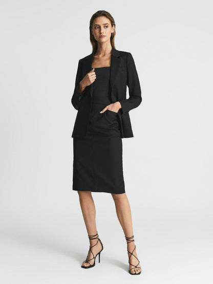 Reiss Tailored Pencil Skirt in Black