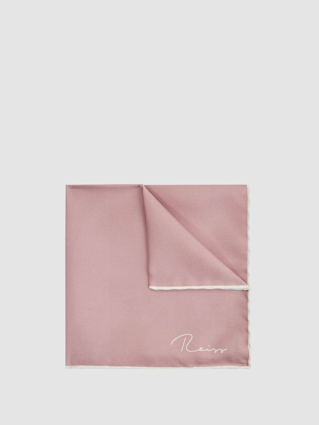Reiss Popular Choice - Plain Silk Pocket Square in Pink
