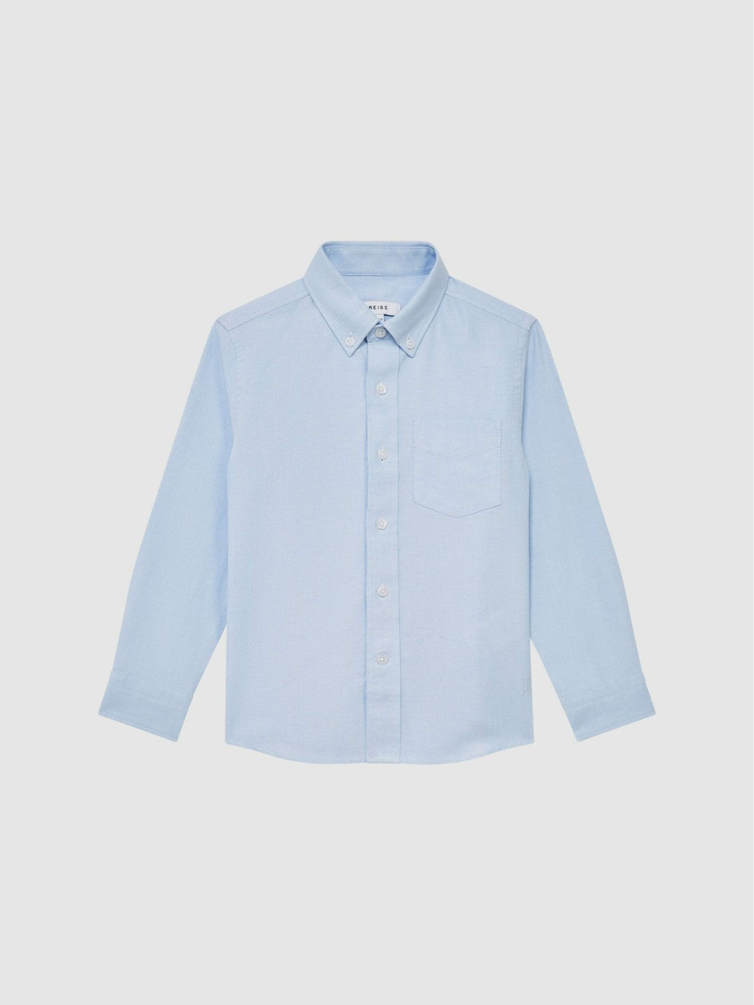 Reiss Sale - 4-9 yrs Button Down Oxford Shirt in Soft Blue
