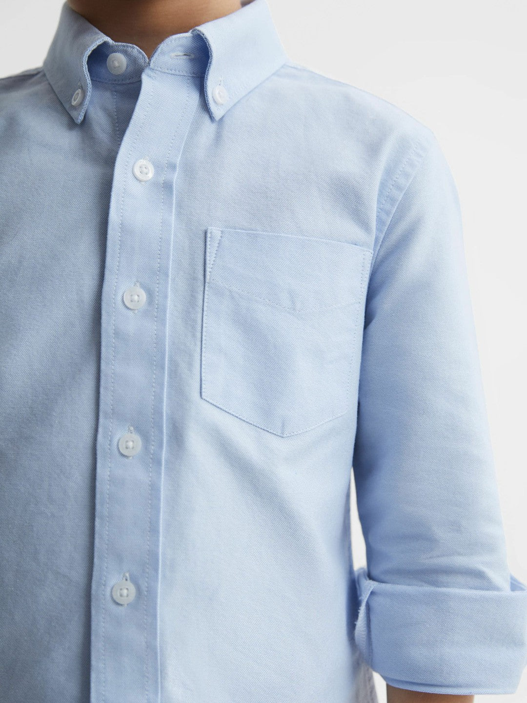 Reiss Sale - 4-9 yrs Button Down Oxford Shirt in Soft Blue