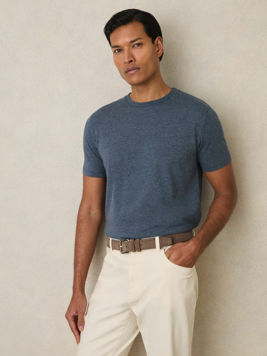 Reiss Cotton-Jersey Crew-Neck T-shirts 3 Pack in Multi Melange