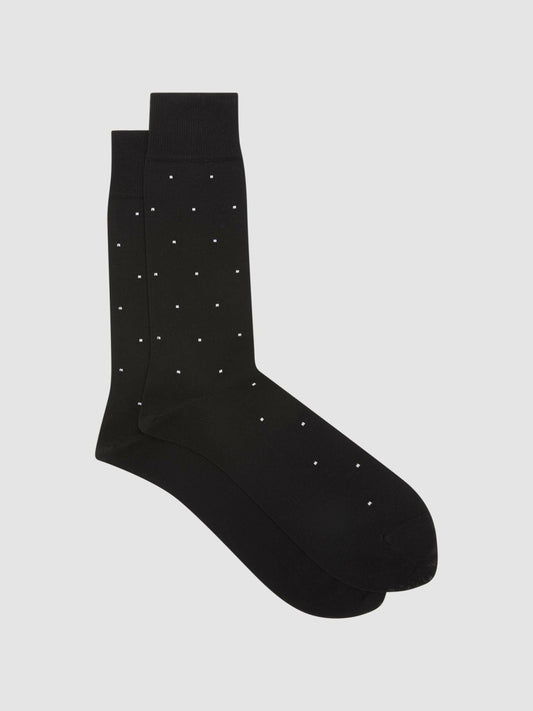 Reiss Value - Polka Dot Socks in Black