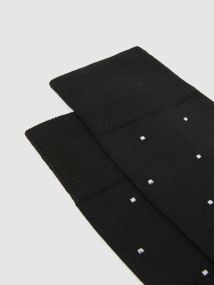 Reiss Value - Polka Dot Socks in Black