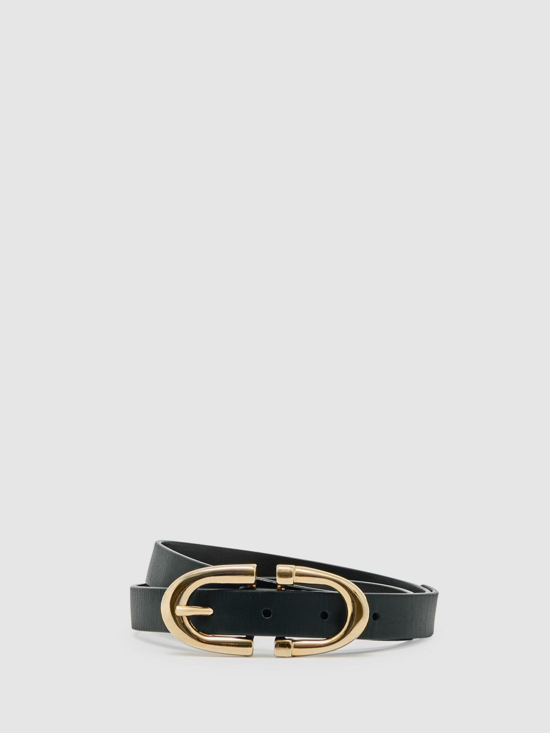 Reiss Featured - Horseshoe Belt in Black