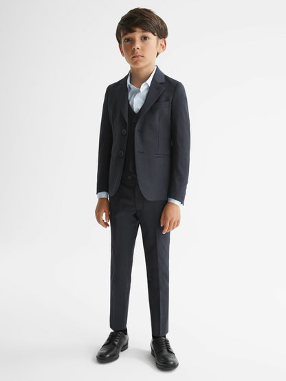 Reiss Value - 4-9 yrs Wool-Blend Suit Trousers in Navy