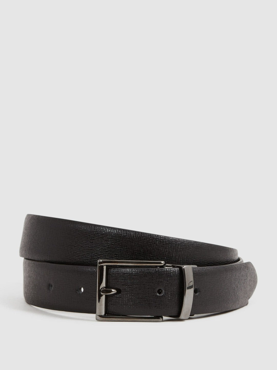 Reiss Deal - Reversible Leather Belt in Black/Brown