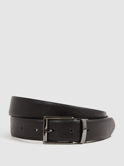 Reiss Deal - Reversible Leather Belt in Black/Brown