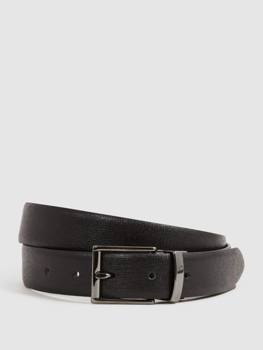 Reiss Deal - Reversible Leather Belt in Black/Brown