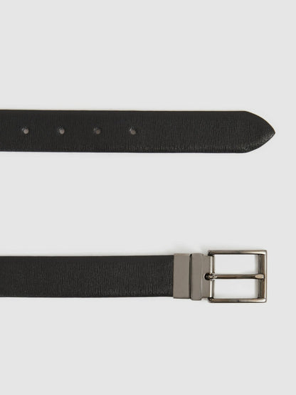 Reiss Deal - Reversible Leather Belt in Black/Brown
