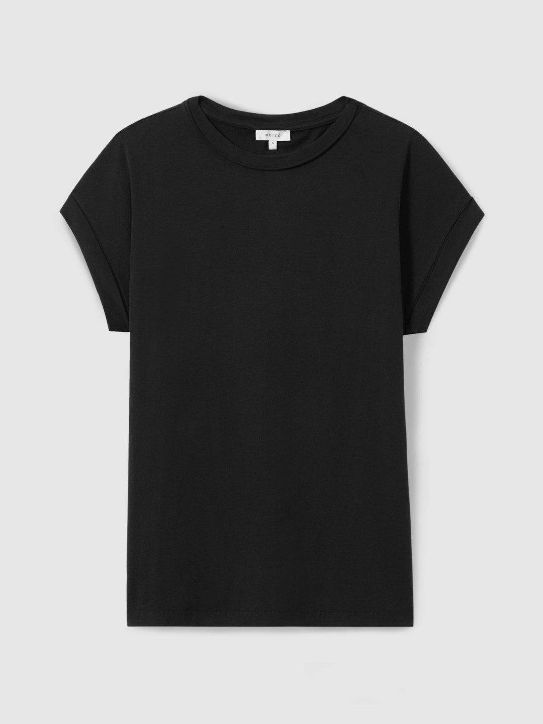 Reiss Deal - Cotton-Jersey Crew Neck T-Shirt in Black