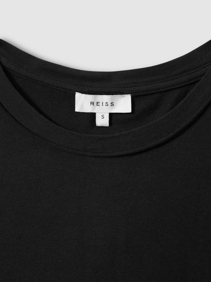 Reiss Deal - Cotton-Jersey Crew Neck T-Shirt in Black