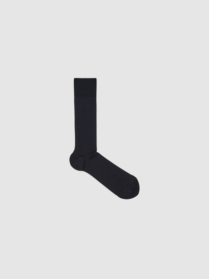 Reiss Affordable - Ribbed Socks in Navy