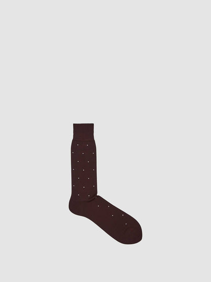 Reiss Savings - Polka Dot Socks in Bordeaux