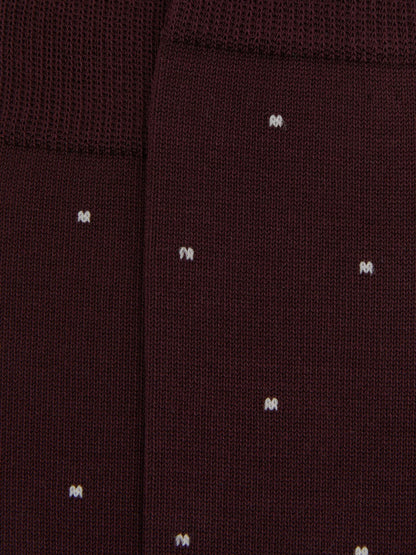 Reiss Savings - Polka Dot Socks in Bordeaux