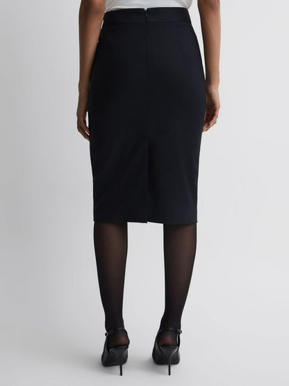 Reiss Value - Petite Tailored Pencil Skirt in Navy