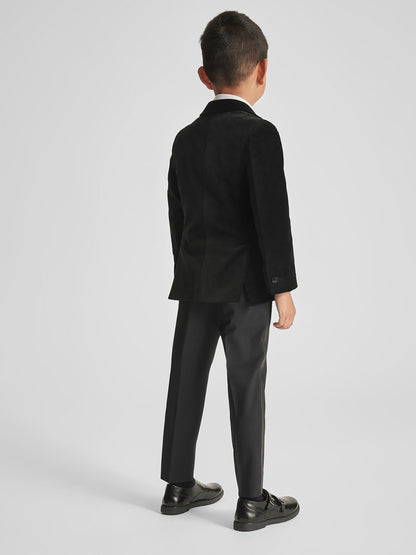 Reiss Savings - 4-9 yrs Single Breasted Velvet Blazer in Black