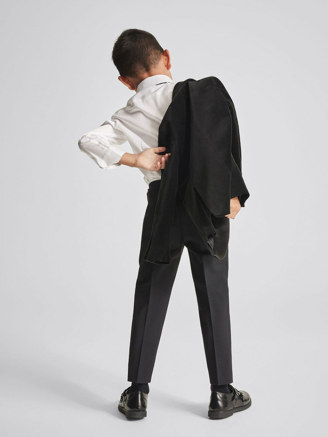 Reiss Savings - 4-9 yrs Single Breasted Velvet Blazer in Black