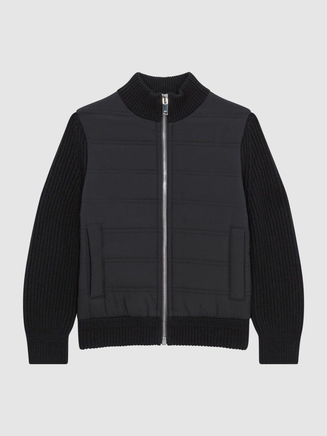 Reiss 3-9 yrs Hybrid Zip Through Quilted Jacket in Navy