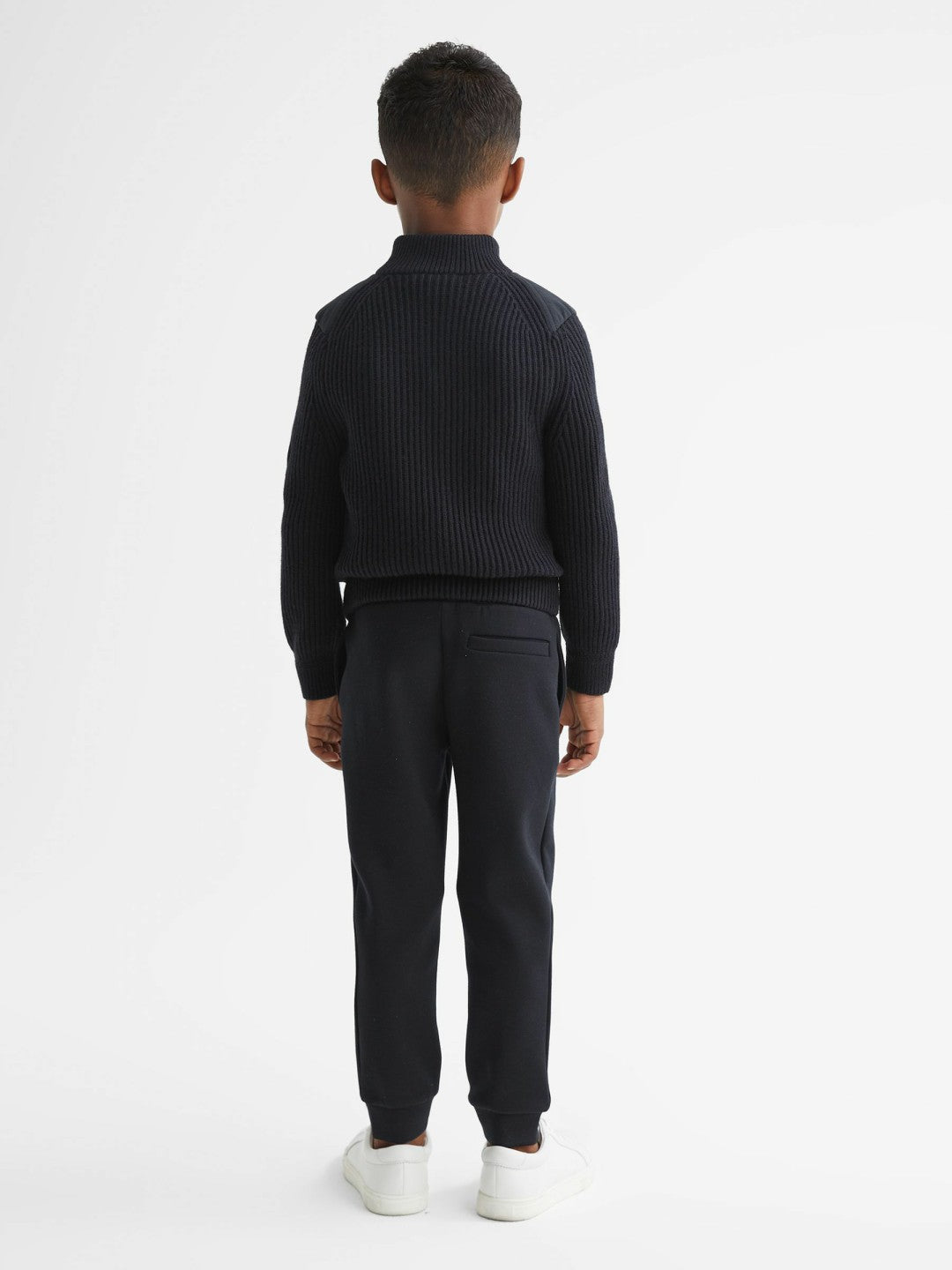 Reiss 3-9 yrs Hybrid Zip Through Quilted Jacket in Navy