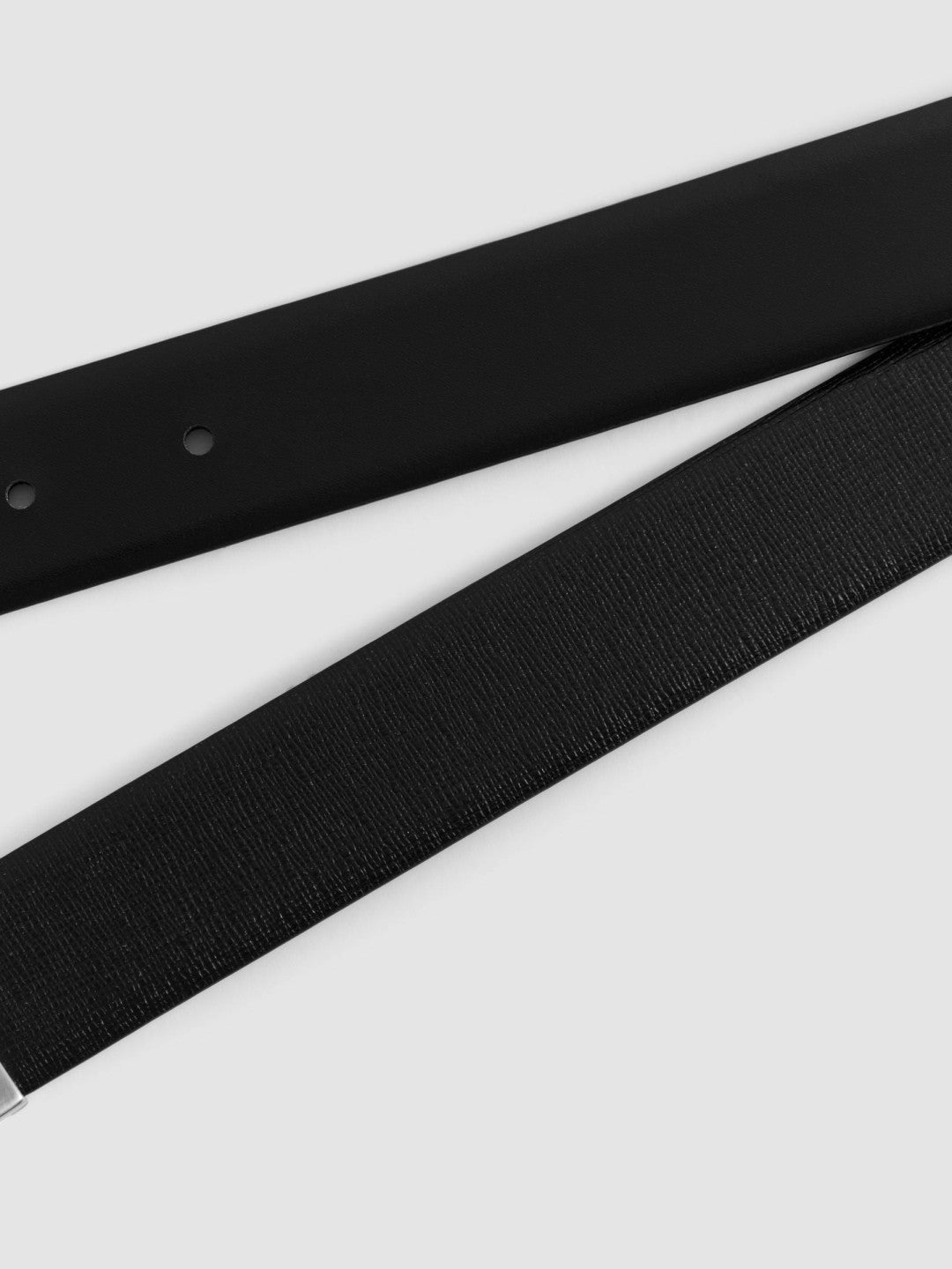 Reiss Affordable - Reversible Leather Belt in Black