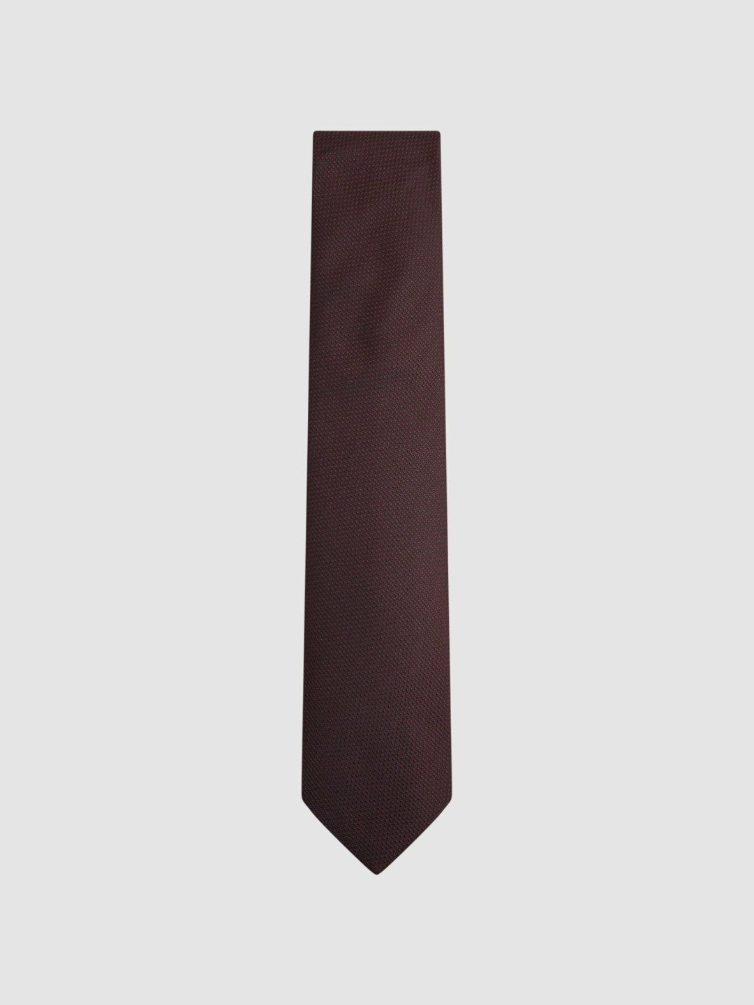 Reiss Value - Textured Silk Blend Tie in Burgundy