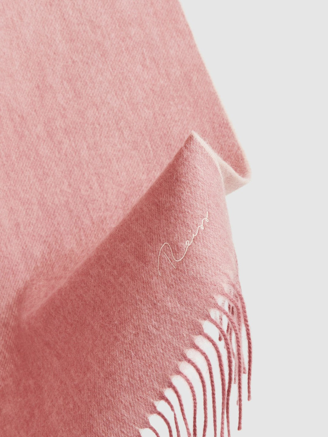 Reiss Savings - Wool-Cashmere Scarf in Blush