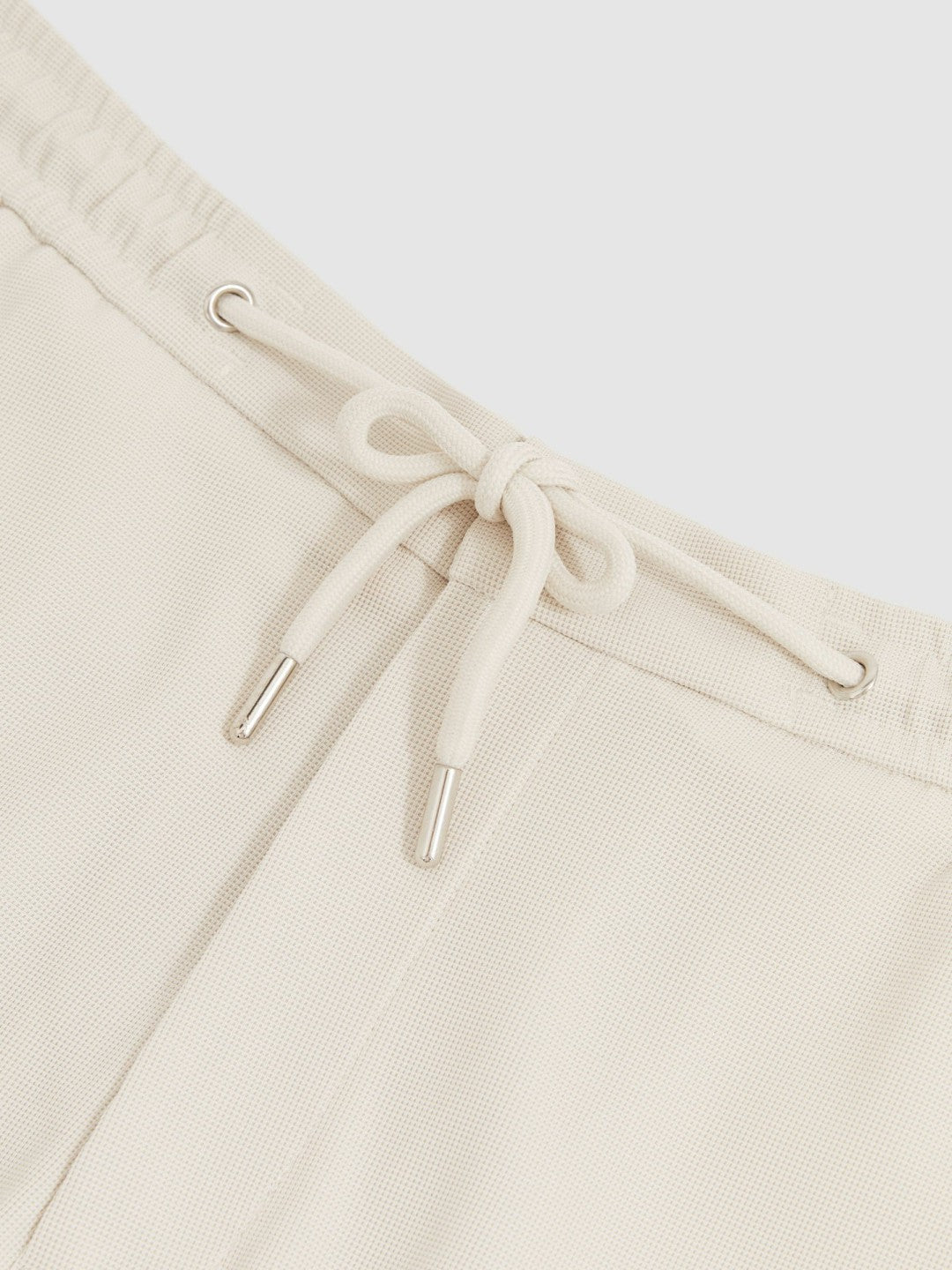 Reiss Sale - Textured Drawstring Shorts in Stone