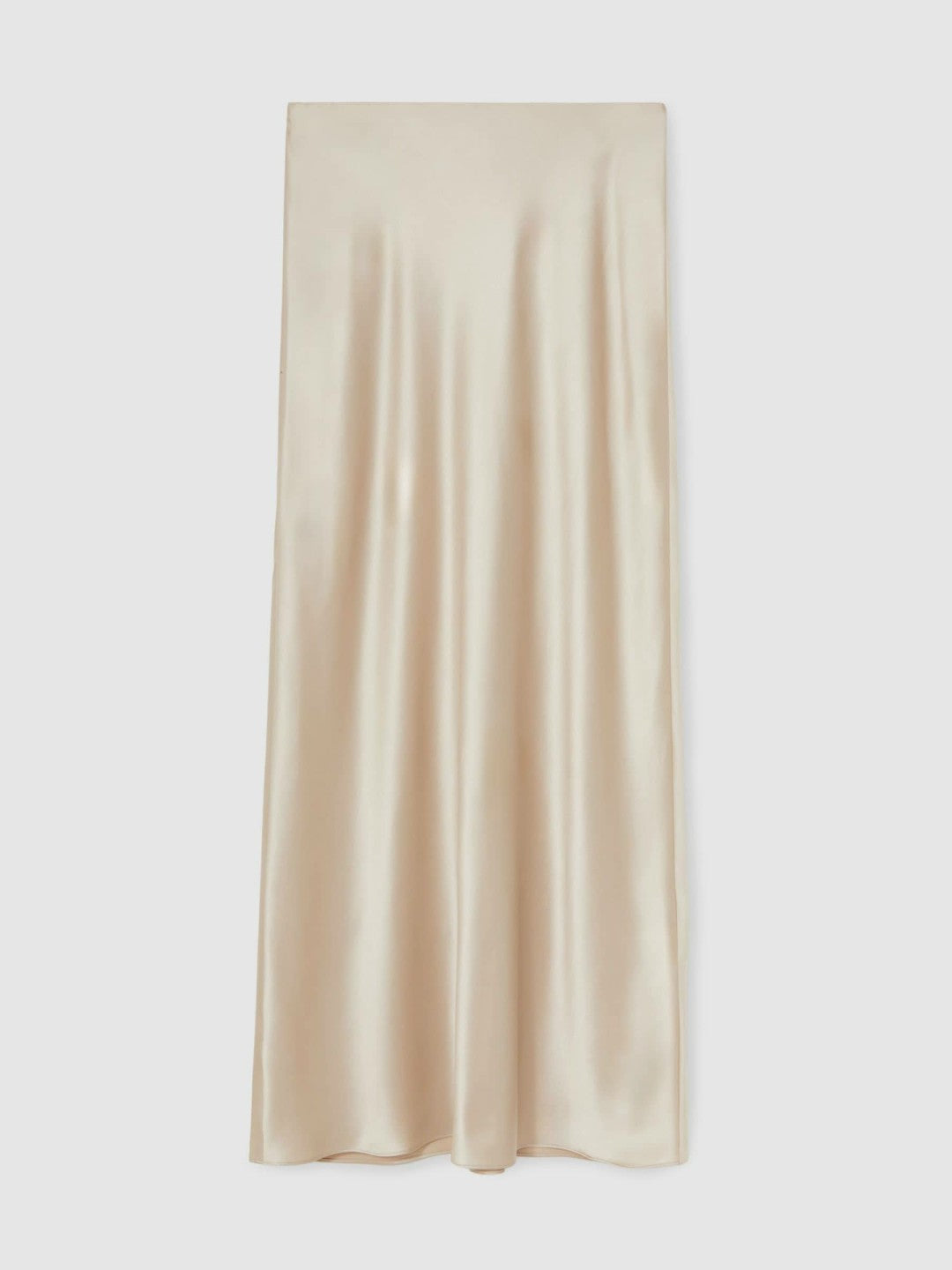 Reiss Silk Slip Maxi Skirt in Champagne Neutral
