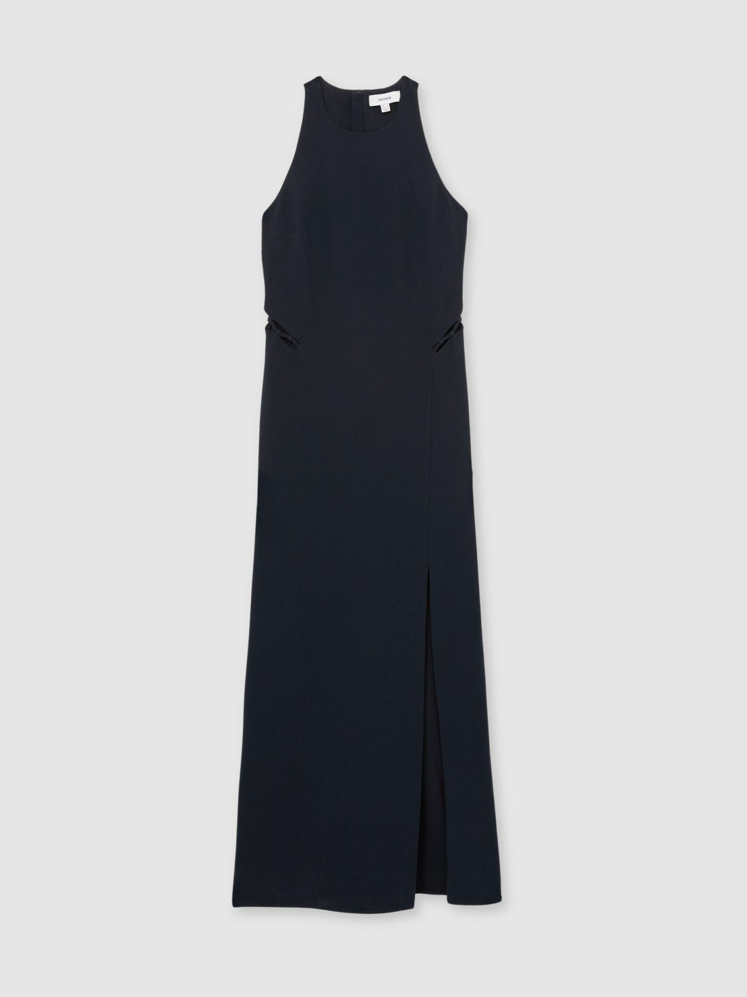 Reiss Ladder-Trim Sleeveless Maxi Dress in Navy