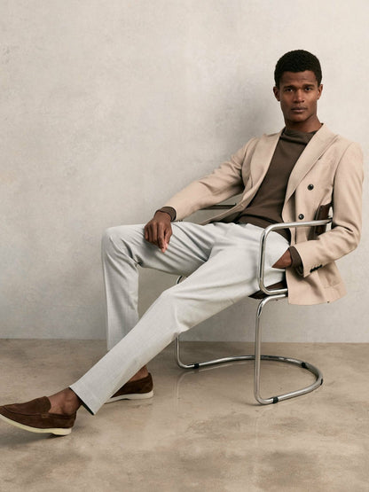 Reiss Value - Slim-Fit Internal-Drawstring Trousers in Grey