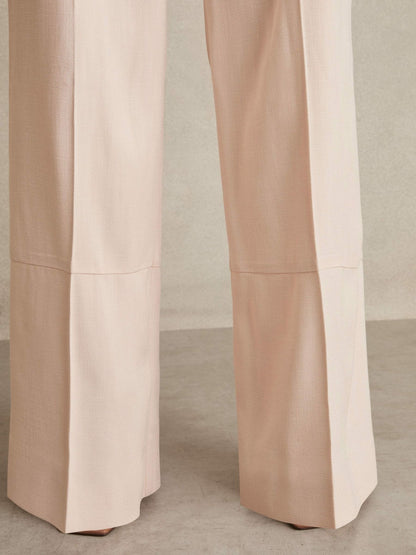Reiss Popular Choice - Petite Wide-Leg Suit Trousers in Pink