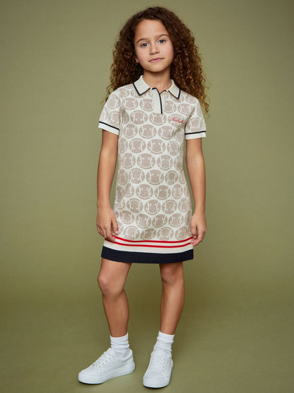 Reiss Savings - 9-13 yrs SmileyWorld Knitted Polo Dress in Off White